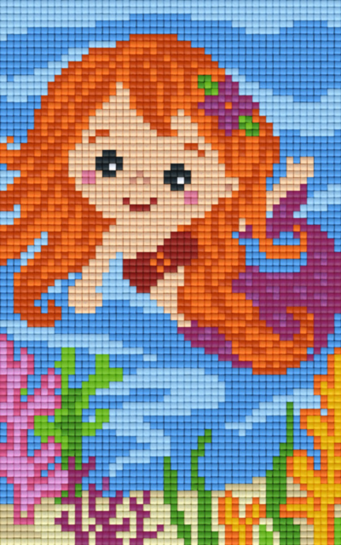 Mermaid Two [2] Baseplate PixelHobby Mini-mosaic Art Kit image 0